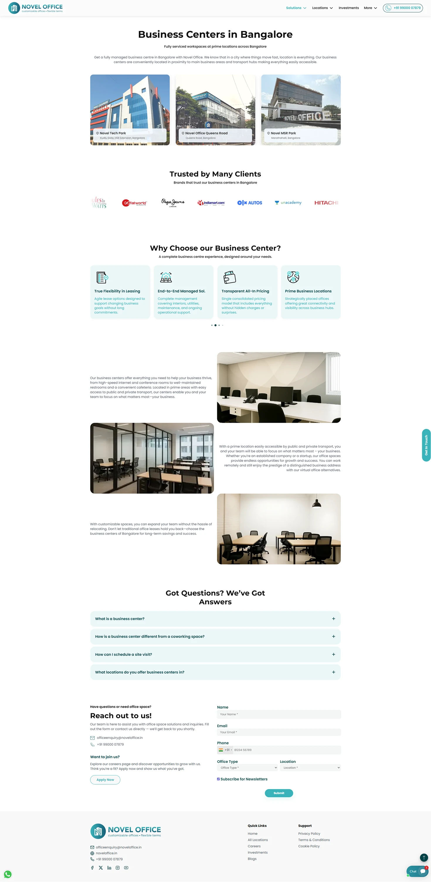 Novel Office production screen